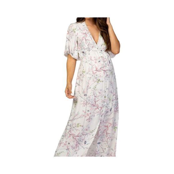 Pinkblush Floral Maxi Dress - White and Pink - Picture 6 of 16